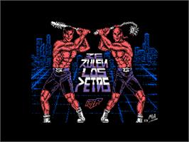 Title screen of Ke Rulen Los Petas on the Amstrad CPC.